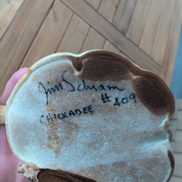 Handmade Chickadee Perching Signed By Artist #409 - Picture 5 of 5